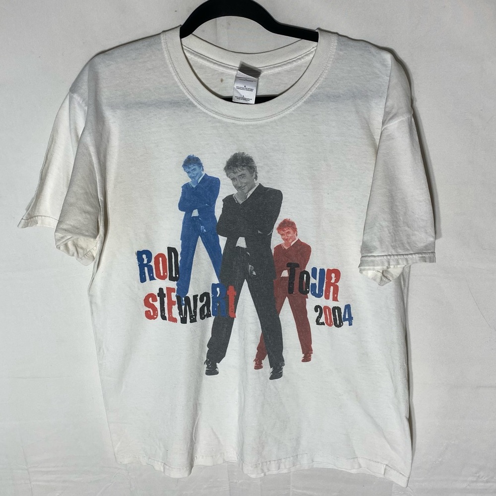 Vintage Gildan Rod Stewart Tour 2004 Band Tee Tour Merch T Shirt L